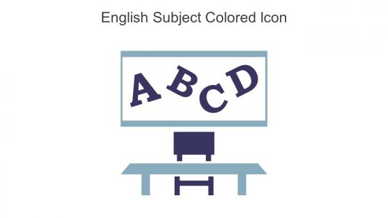 English Subject Colored Icon In Powerpoint Pptx Png And Editable Eps Format