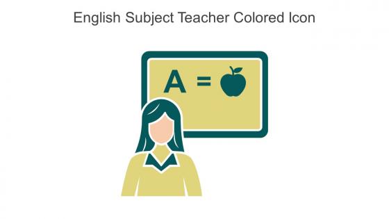 English Subject Teacher Colored Icon In Powerpoint Pptx Png And Editable Eps Format
