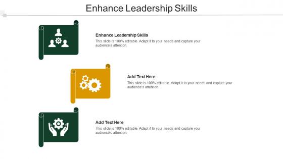 Enhance Leadership Skills Ppt Powerpoint Presentation Inspiration Cpb