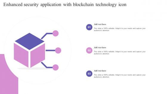 Enhanced Security Application With Blockchain Technology Icon