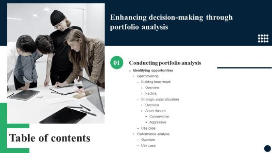 Enhancing Decision Making Through Portfolio Analysis Table Of Contents FIN SS
