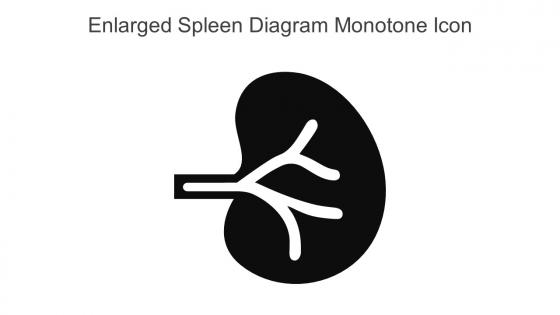 Enlarged Spleen Diagram Monotone Icon In Powerpoint Pptx Png And Editable Eps Format