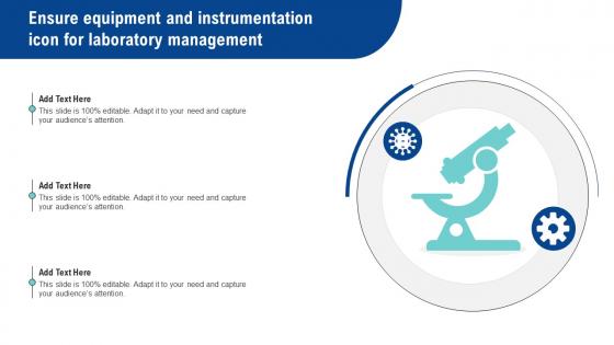 Ensure Equipment And Instrumentation Icon For Laboratory Management