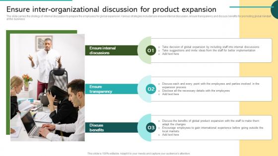 Ensure Inter Organizational Discussion For Product Global Market Expansion For Product