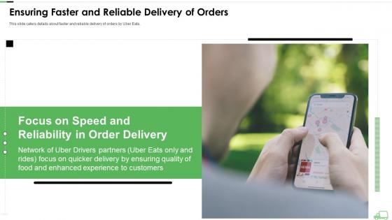 Ensuring faster and reliable delivery of orders ppt file model