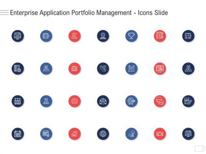 Enterprise application portfolio management - icons slide ppt professional