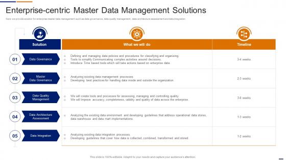 Enterprise Centric Master Data Management Solutions Data Management Services