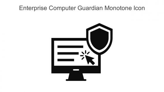 Enterprise Computer Guardian Monotone Icon In Powerpoint Pptx Png And Editable Eps Format