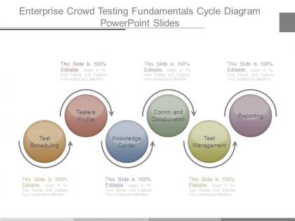 Enterprise crowd testing fundamentals cycle diagram powerpoint slides