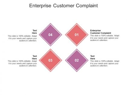 Enterprise customer complaint ppt powerpoint presentation styles example cpb
