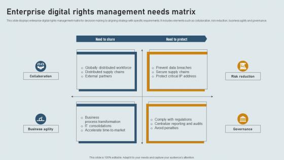 Enterprise Digital Rights Management Needs Matrix