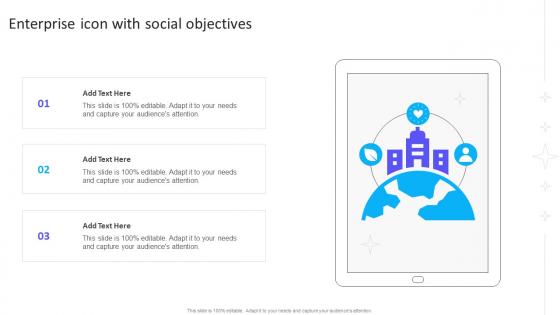 Enterprise Icon With Social Objectives
