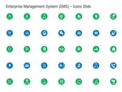 Enterprise management system ems icons slide ppt summary