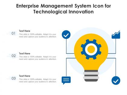 Enterprise management system icon for technological innovation