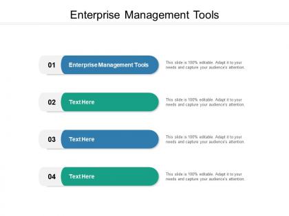 Enterprise management tools ppt powerpoint presentation inspiration format ideas cpb