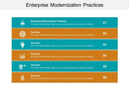 Enterprise modernization practices ppt powerpoint presentation styles brochure cpb