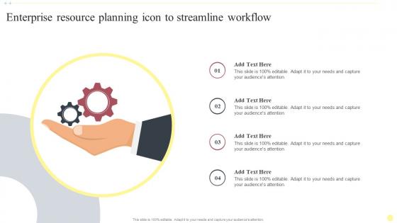 Enterprise Resource Planning Icon To Streamline Workflow