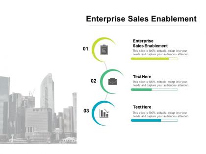 Enterprise sales enablement ppt powerpoint presentation infographics deck cpb