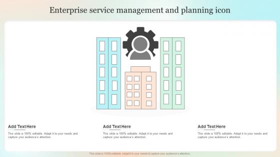 Enterprise Service Management And Planning Icon