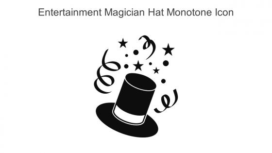 Entertainment Magician Hat Monotone Icon In Powerpoint Pptx Png And Editable Eps Format
