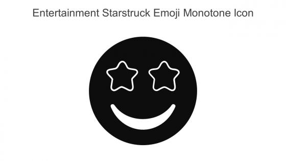 Entertainment Starstruck Emoji Monotone Icon In Powerpoint Pptx Png And Editable Eps Format