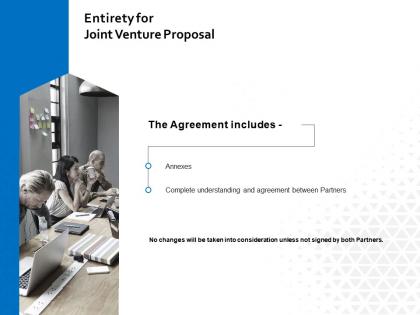 Entirety for joint venture proposal ppt powerpoint presentation layouts