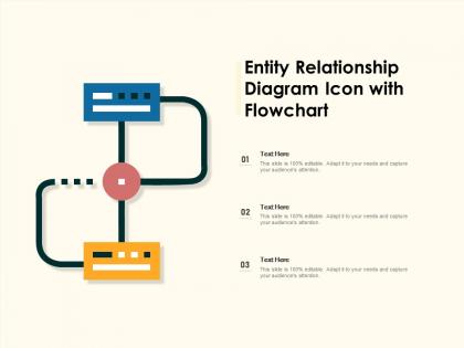 Entity relationship diagram icon with flowchart