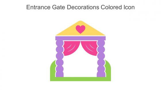 Entrance Gate Decorations Colored Icon In Powerpoint Pptx Png And Editable Eps Format