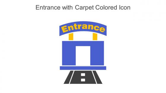 Entrance With Carpet Colored Icon In Powerpoint Pptx Png And Editable Eps Format