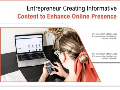 Entrepreneur creating informative content to enhance online presence