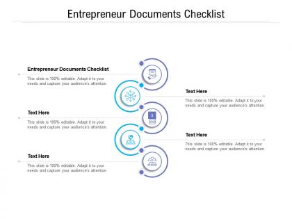 Entrepreneur documents checklist ppt powerpoint presentation infographic templates cpb