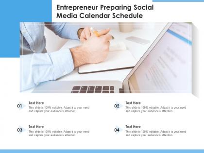 Entrepreneur preparing social media calendar schedule