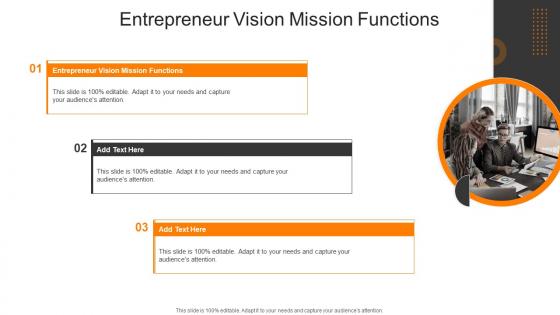 Entrepreneur Vision Mission Functions In Powerpoint And Google Slides Cpb
