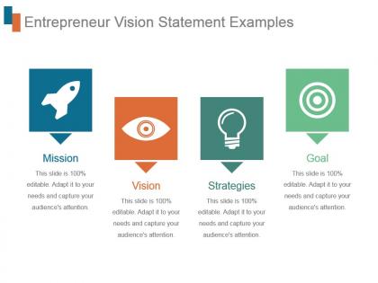 Entrepreneur vision statement examples ppt background