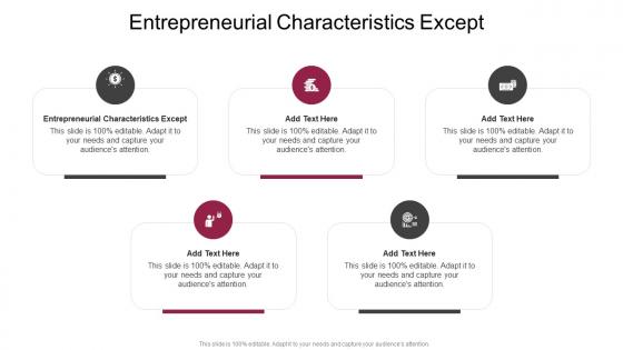 Entrepreneurial Characteristics Except In Powerpoint And Google Slides Cpb
