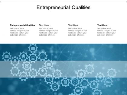 Entrepreneurial qualities ppt powerpoint presentation slides graphic tips cpb