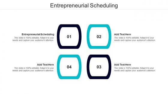 Entrepreneurial Scheduling Ppt Powerpoint Presentation Slides Format Cpb
