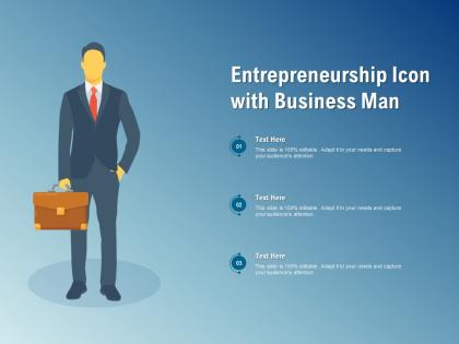 Entrepreneurship icon with business man