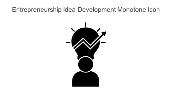 Entrepreneurship Idea Development Monotone Icon In Powerpoint Pptx Png And Editable Eps Format