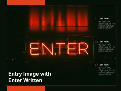 Entry image with enter written