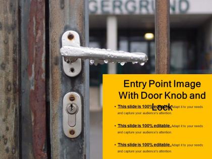 Entry point image with door knob and lock