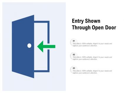 Entry shown through open door