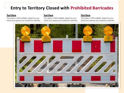 Entry to territory closed with prohibited barricades