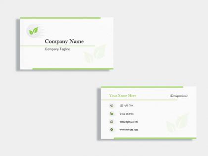Environmental landscape business card template