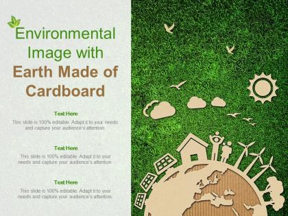 Environmental image with earth made of cardboard
