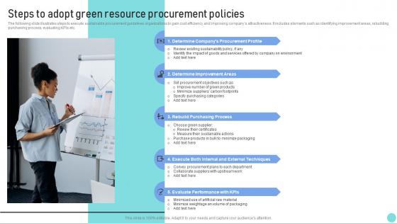 Environmental Marketing Guide Steps To Adopt Green Resource Procurement Policies MKT SS V