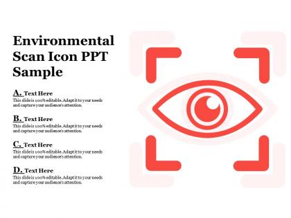 Environmental scan icon ppt sample