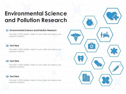 Environmental science and pollution research ppt powerpoint presentation icon