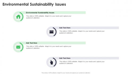 Environmental Sustainability Issues In Powerpoint And Google Slides Cpb