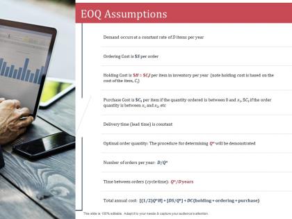 Eoq assumptions scm performance measures ppt demonstration